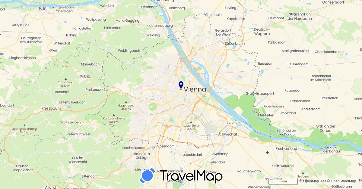 TravelMap itinerary: driving in Austria (Europe)